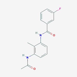 N-(3-acetamido-2-methylphenyl)-3-fluorobenzamide