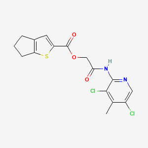 [2-[(3,5-dichloro-4-methylpyridin-2-yl)amino]-2-oxoethyl] 5,6-dihydro-4H-cyclopenta[b]thiophene-2-carboxylate