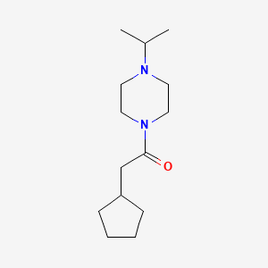 2-Cyclopentyl-1-(4-propan-2-ylpiperazin-1-yl)ethanone