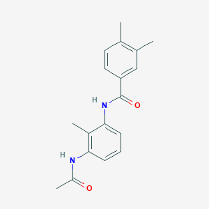 molecular formula C18H20N2O2 B7502159 N-(3-acetamido-2-methylphenyl)-3,4-dimethylbenzamide 