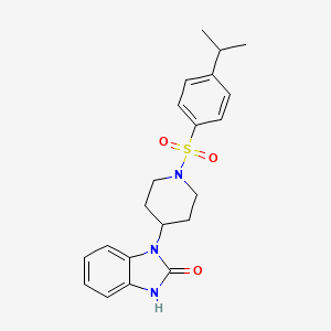 3-[1-(4-propan-2-ylphenyl)sulfonylpiperidin-4-yl]-1H-benzimidazol-2-one