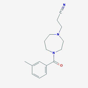 3-[4-(3-Methylbenzoyl)-1,4-diazepan-1-yl]propanenitrile