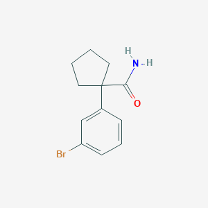 molecular formula C12H14BrNO B7502217 1-(3-Bromophenyl)cyclopentane-1-carboxamide 