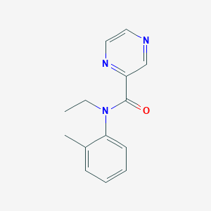 molecular formula C14H15N3O B7502218 N-ethyl-N-(2-methylphenyl)pyrazine-2-carboxamide 