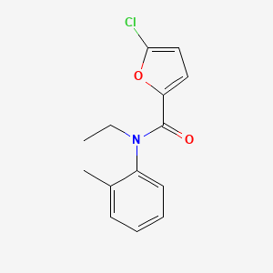 molecular formula C14H14ClNO2 B7502224 5-chloro-N-ethyl-N-(2-methylphenyl)furan-2-carboxamide 