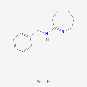 molecular formula C13H19BrN2 B7502249 N-benzyl-3,4,5,6-tetrahydro-2H-azepin-7-amine;hydrobromide 