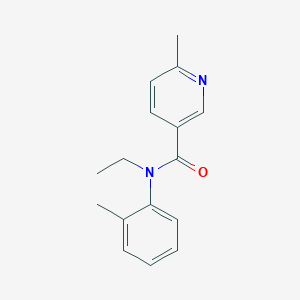 molecular formula C16H18N2O B7502256 N-ethyl-6-methyl-N-(2-methylphenyl)pyridine-3-carboxamide 