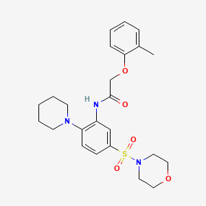 2-(2-methylphenoxy)-N-(5-morpholin-4-ylsulfonyl-2-piperidin-1-ylphenyl)acetamide