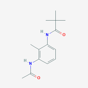 molecular formula C14H20N2O2 B7502286 N-(3-acetamido-2-methylphenyl)-2,2-dimethylpropanamide 