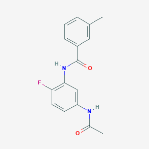 molecular formula C16H15FN2O2 B7502290 N-(5-acetamido-2-fluorophenyl)-3-methylbenzamide 