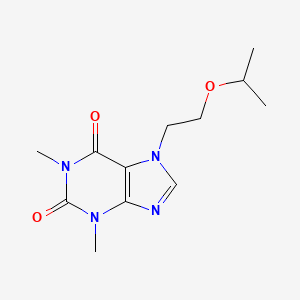 molecular formula C12H18N4O3 B7502322 1,3-Dimethyl-7-(2-propan-2-yloxyethyl)purine-2,6-dione 