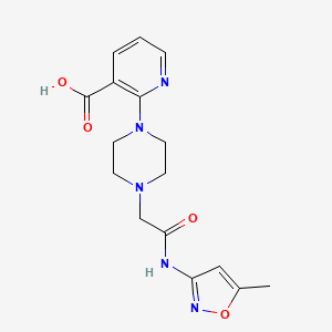 2-[4-[2-[(5-Methyl-1,2-oxazol-3-yl)amino]-2-oxoethyl]piperazin-1-yl]pyridine-3-carboxylic acid