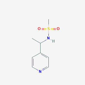 molecular formula C8H12N2O2S B7502340 N-(1-pyridin-4-ylethyl)methanesulfonamide 