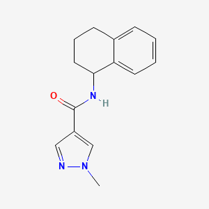 1-methyl-N-(1,2,3,4-tetrahydronaphthalen-1-yl)pyrazole-4-carboxamide