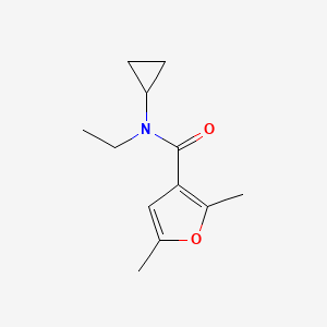 molecular formula C12H17NO2 B7502380 N-cyclopropyl-N-ethyl-2,5-dimethylfuran-3-carboxamide 