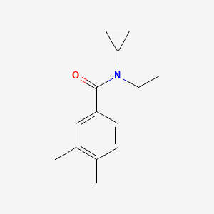 molecular formula C14H19NO B7502390 N-cyclopropyl-N-ethyl-3,4-dimethylbenzamide 