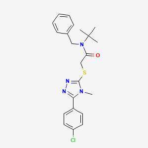 N-benzyl-N-tert-butyl-2-[[5-(4-chlorophenyl)-4-methyl-1,2,4-triazol-3-yl]sulfanyl]acetamide