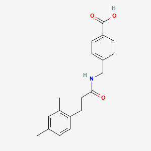 molecular formula C19H21NO3 B7502431 4-[[3-(2,4-Dimethylphenyl)propanoylamino]methyl]benzoic acid 