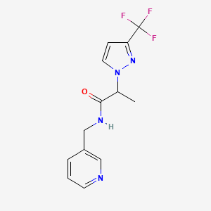 N-(pyridin-3-ylmethyl)-2-[3-(trifluoromethyl)pyrazol-1-yl]propanamide