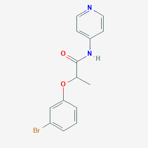 molecular formula C14H13BrN2O2 B7502450 2-(3-bromophenoxy)-N-pyridin-4-ylpropanamide 