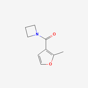 molecular formula C9H11NO2 B7502461 Azetidin-1-yl-(2-methylfuran-3-yl)methanone 