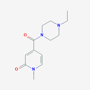 molecular formula C13H19N3O2 B7502468 4-(4-Ethylpiperazine-1-carbonyl)-1-methylpyridin-2-one 