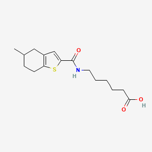 6-[(5-Methyl-4,5,6,7-tetrahydro-1-benzothiophene-2-carbonyl)amino]hexanoic acid