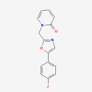 molecular formula C15H11FN2O2 B7502476 1-[[5-(4-Fluorophenyl)-1,3-oxazol-2-yl]methyl]pyridin-2-one 