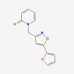 1-[[5-(Furan-2-yl)-1,2-oxazol-3-yl]methyl]pyridin-2-one