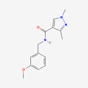 N-[(3-methoxyphenyl)methyl]-1,3-dimethylpyrazole-4-carboxamide