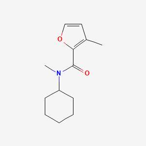 molecular formula C13H19NO2 B7502514 N-cyclohexyl-N,3-dimethylfuran-2-carboxamide 