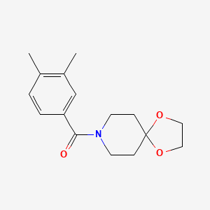 molecular formula C16H21NO3 B7502529 (3,4-Dimethylphenyl)-(1,4-dioxa-8-azaspiro[4.5]decan-8-yl)methanone 