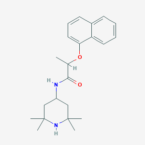 molecular formula C22H30N2O2 B7502539 2-naphthalen-1-yloxy-N-(2,2,6,6-tetramethylpiperidin-4-yl)propanamide 