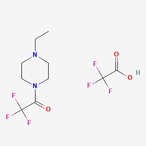 molecular formula C10H14F6N2O3 B7502547 1-(4-Ethylpiperazin-1-yl)-2,2,2-trifluoroethanone;2,2,2-trifluoroacetic acid 