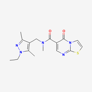 N-[(1-ethyl-3,5-dimethylpyrazol-4-yl)methyl]-N-methyl-5-oxo-[1,3]thiazolo[3,2-a]pyrimidine-6-carboxamide