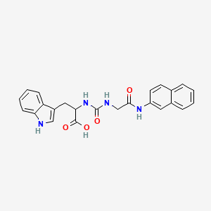 3-(1H-indol-3-yl)-2-[[2-(naphthalen-2-ylamino)-2-oxoethyl]carbamoylamino]propanoic acid