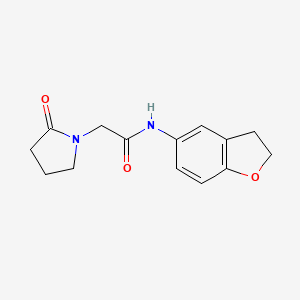 N-(2,3-dihydro-1-benzofuran-5-yl)-2-(2-oxopyrrolidin-1-yl)acetamide