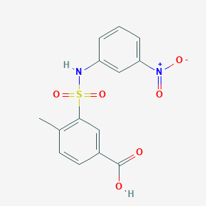 4-Methyl-3-[(3-nitrophenyl)sulfamoyl]benzoic acid