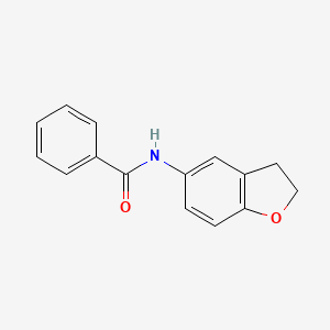 molecular formula C15H13NO2 B7502623 N-(2,3-dihydro-1-benzofuran-5-yl)benzamide 