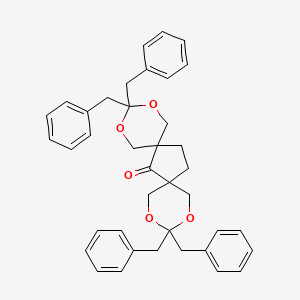 3,3,11,11-Tetrabenzyl-2,4,10,12-tetraoxadispiro[5.1.58.26]pentadecan-7-one