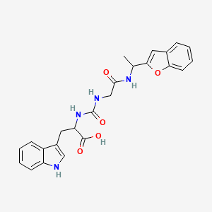 2-[[2-[1-(1-benzofuran-2-yl)ethylamino]-2-oxoethyl]carbamoylamino]-3-(1H-indol-3-yl)propanoic acid