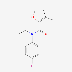 molecular formula C14H14FNO2 B7502640 N-ethyl-N-(4-fluorophenyl)-3-methylfuran-2-carboxamide 