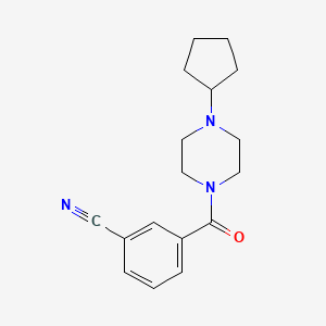 3-(4-Cyclopentylpiperazine-1-carbonyl)benzonitrile