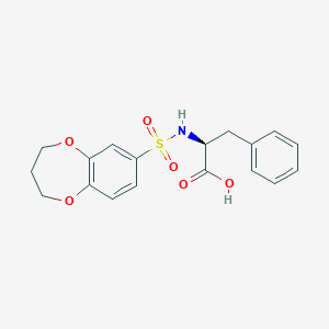 (2S)-2-(3,4-dihydro-2H-1,5-benzodioxepin-7-ylsulfonylamino)-3-phenylpropanoic acid