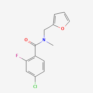 4-chloro-2-fluoro-N-(furan-2-ylmethyl)-N-methylbenzamide