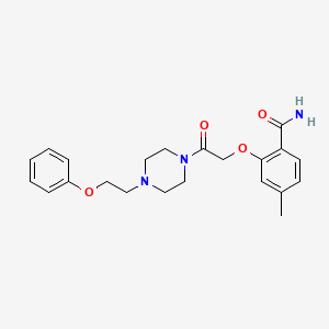 4-Methyl-2-[2-oxo-2-[4-(2-phenoxyethyl)piperazin-1-yl]ethoxy]benzamide