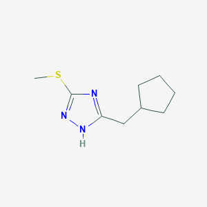 5-(cyclopentylmethyl)-3-methylsulfanyl-1H-1,2,4-triazole