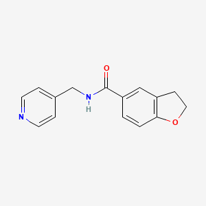 N-(pyridin-4-ylmethyl)-2,3-dihydro-1-benzofuran-5-carboxamide