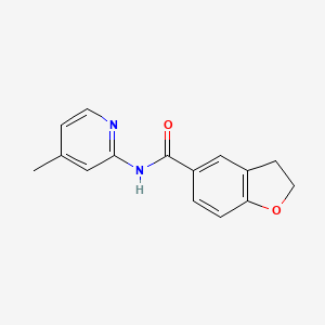 N-(4-methylpyridin-2-yl)-2,3-dihydro-1-benzofuran-5-carboxamide