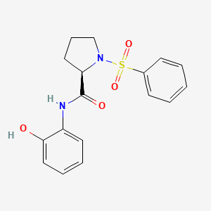 (2R)-1-(benzenesulfonyl)-N-(2-hydroxyphenyl)pyrrolidine-2-carboxamide